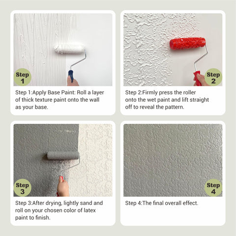 Nichiyo rubber texture roller delivers durable performance for plaster, chalk paints, and glazes.
