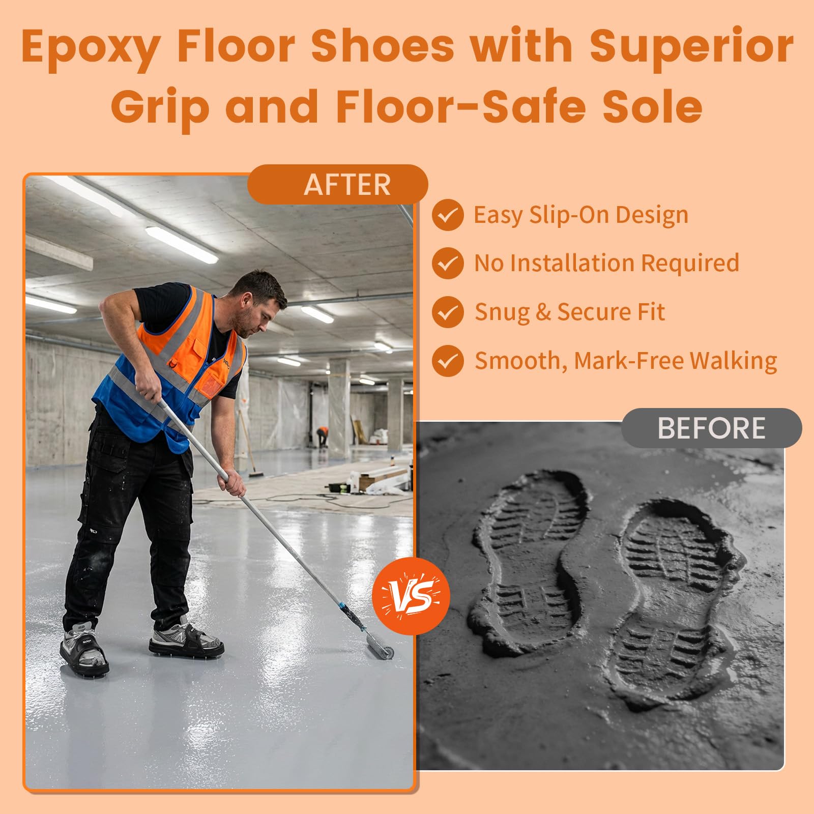 Nichiyo spiked footwear offers durable build for long epoxy coating sessions.