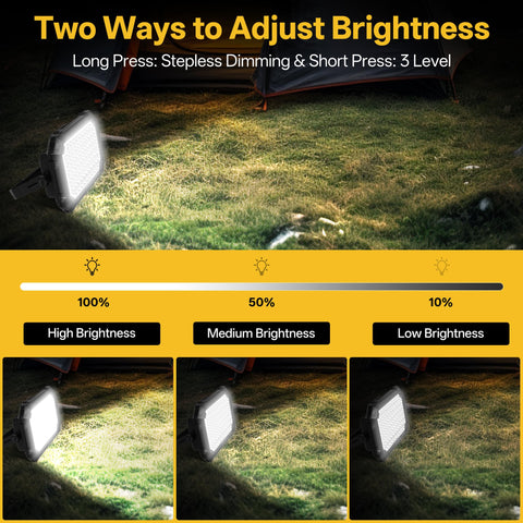 NICKLUC LED work light hanging hook setup for camping or repairs