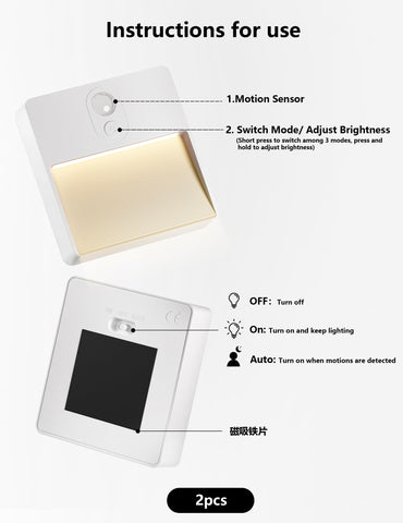 NICKLUC magnetic base stick-on light offers tool-free closet mounting.