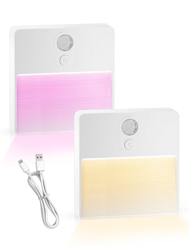 NICKLUC motion sensor night light with RGB colors for safe hallway lighting.