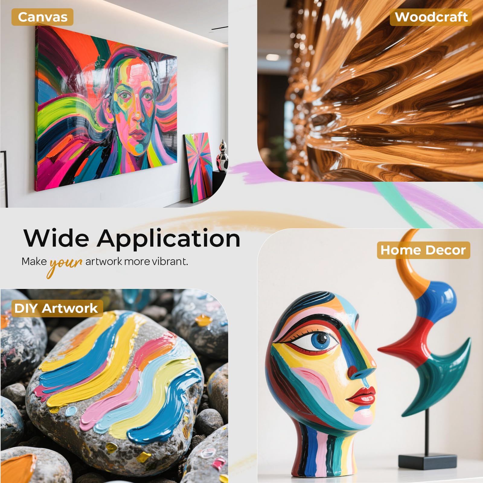 Classroom or studio setup using Nicpro varnish for bulk painting projects.