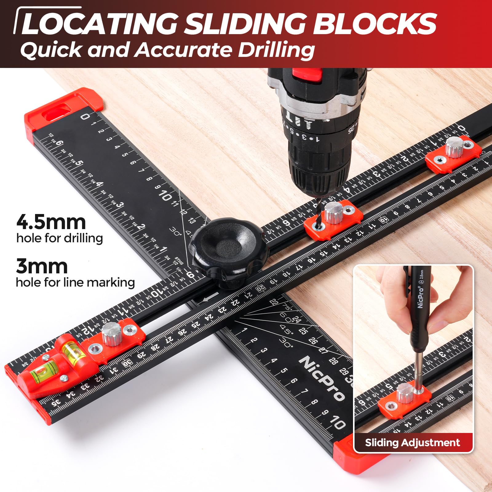 Nicpro long-nib marker pens provide high-visibility marks in multiple colors.