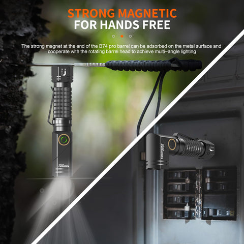 NICRON B74pro adjustable hat clip enhances aiming and access.