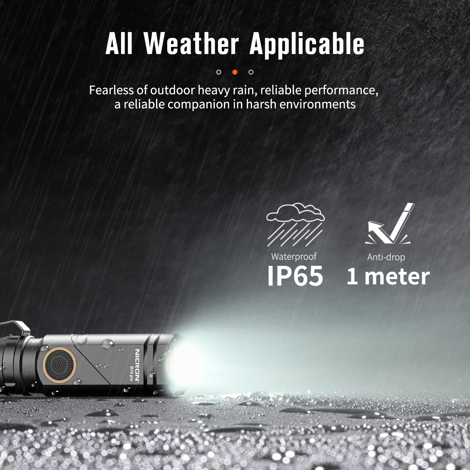 NICRON B74pro ideal for hiking and camping adventures with wide beam.