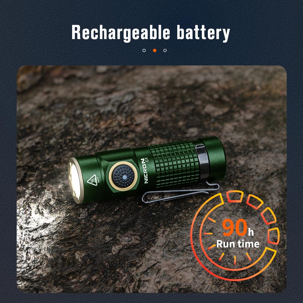 NICRON C1 compact EDC flashlight—tiny yet powerful on the go