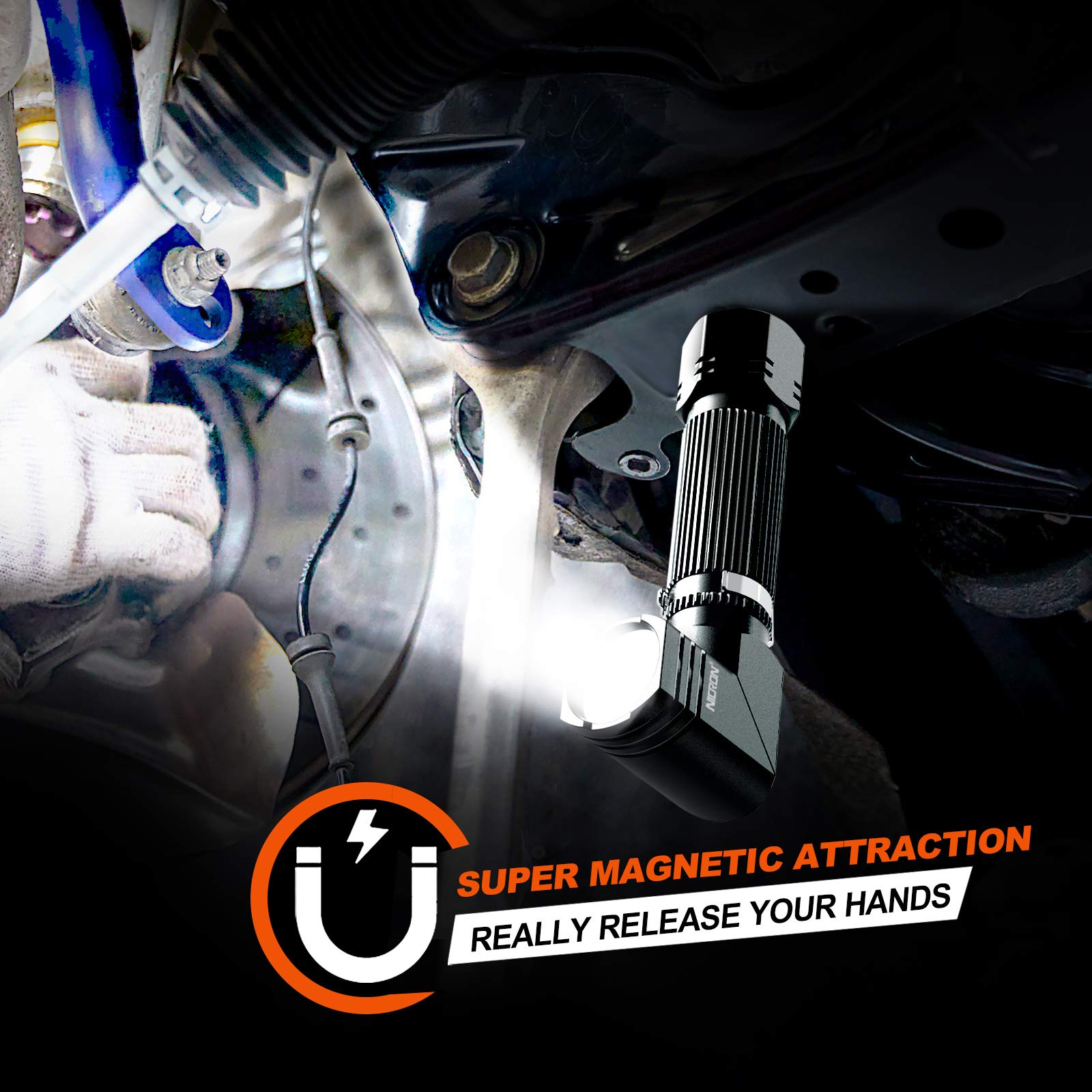 NICRON N7 pocket-sized flashlight fits easily in pocket or pack