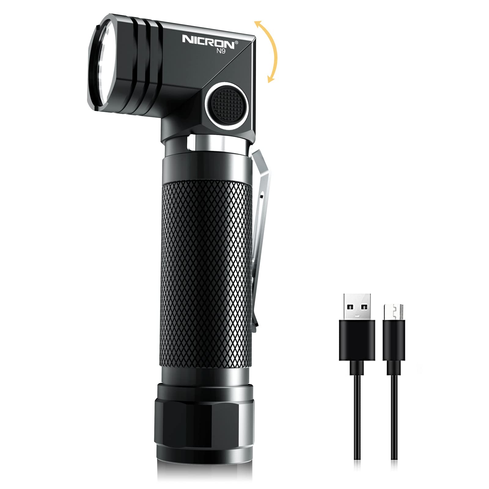 NICRON N9 flashlight compact design for pocket carry and quick access