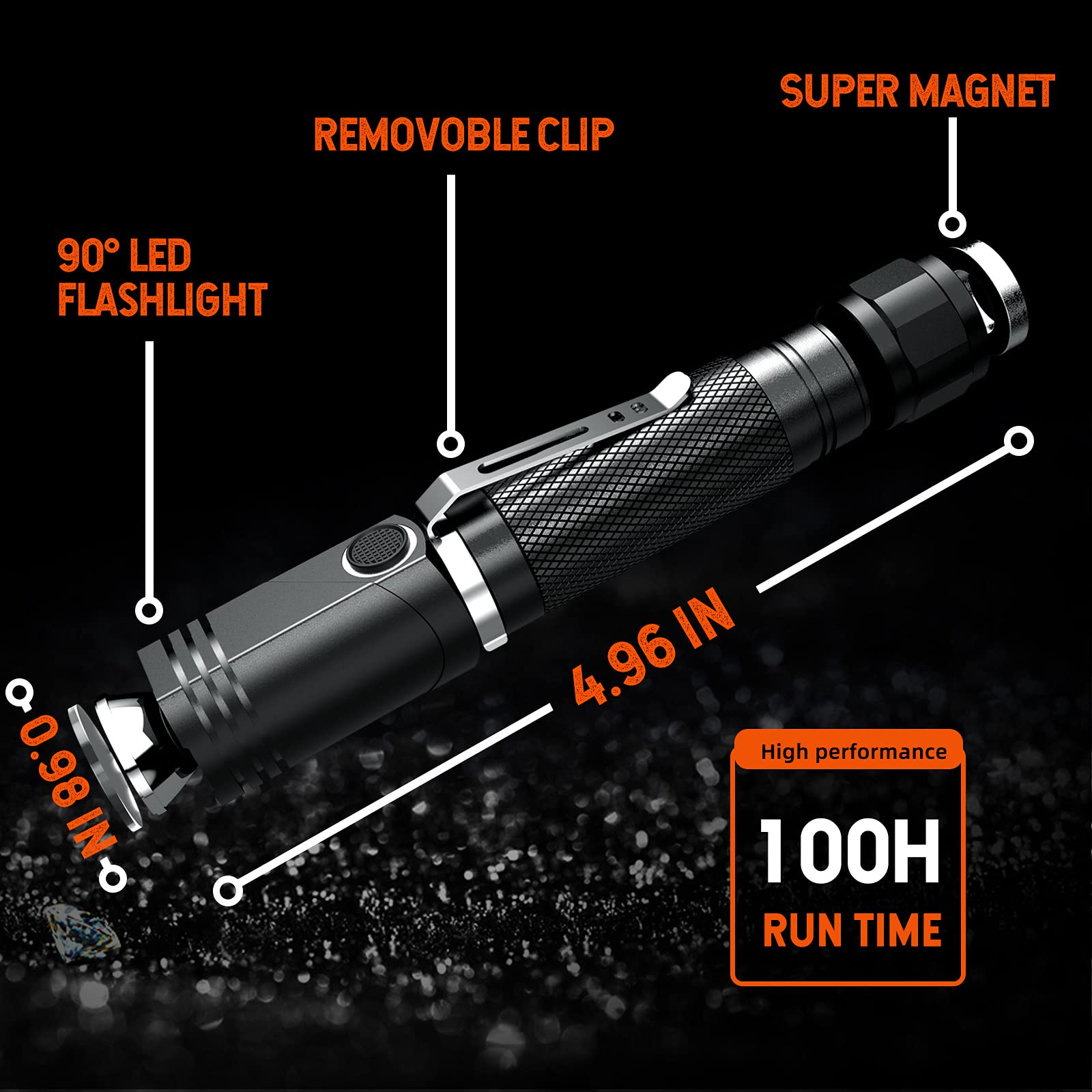 NICRON N9 flashlight USB charging offers convenient recharging on the go