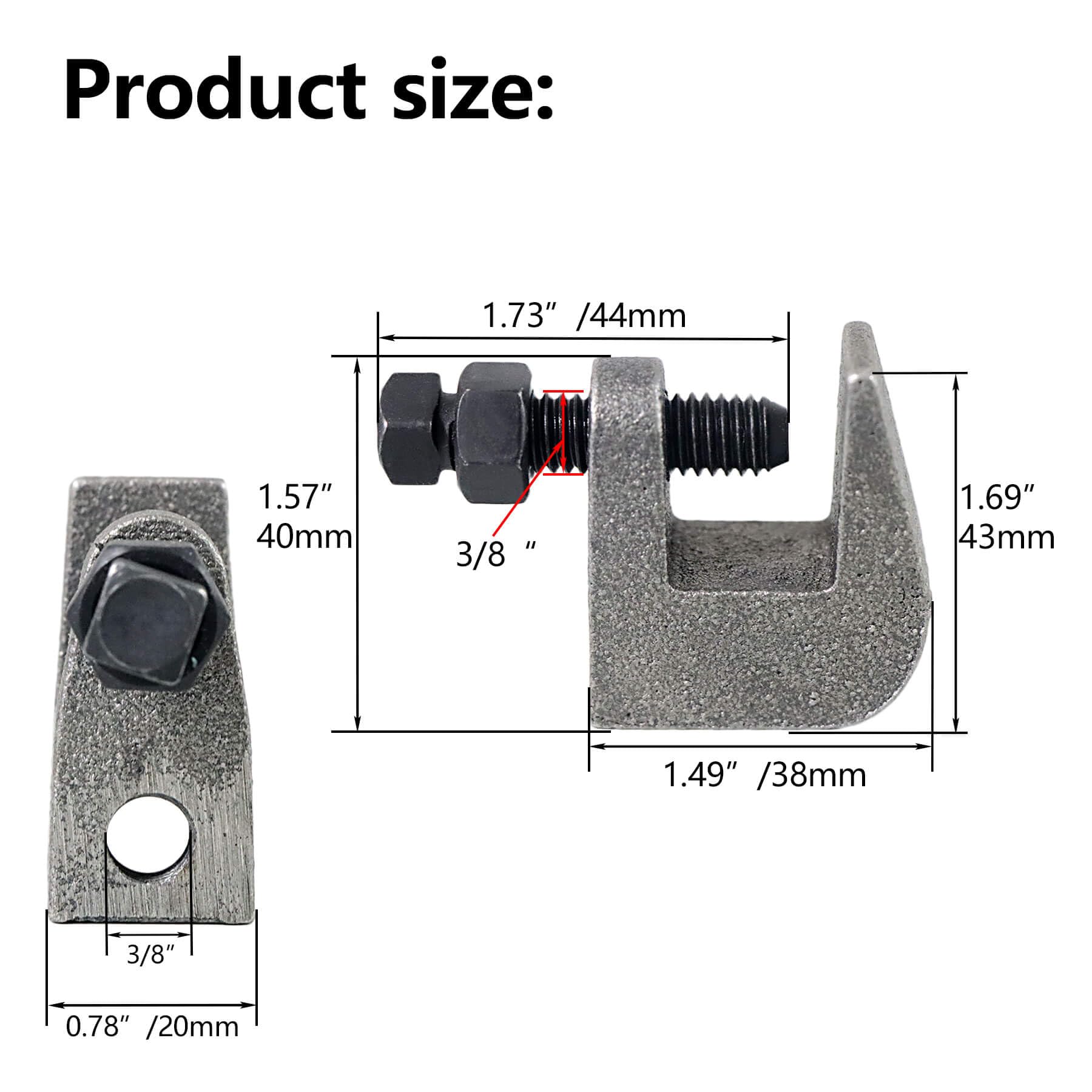 NIDAYE iron safety clamp with anti-corrosion coating for durable performance.