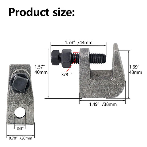 NIDAYE iron safety clamp with anti-corrosion coating for durable performance.
