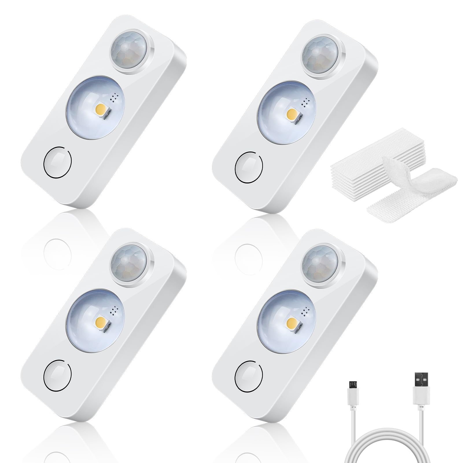 NIEGNOWOO LED motion sensor puck light mounted on a cabinet for hands-free illumination.