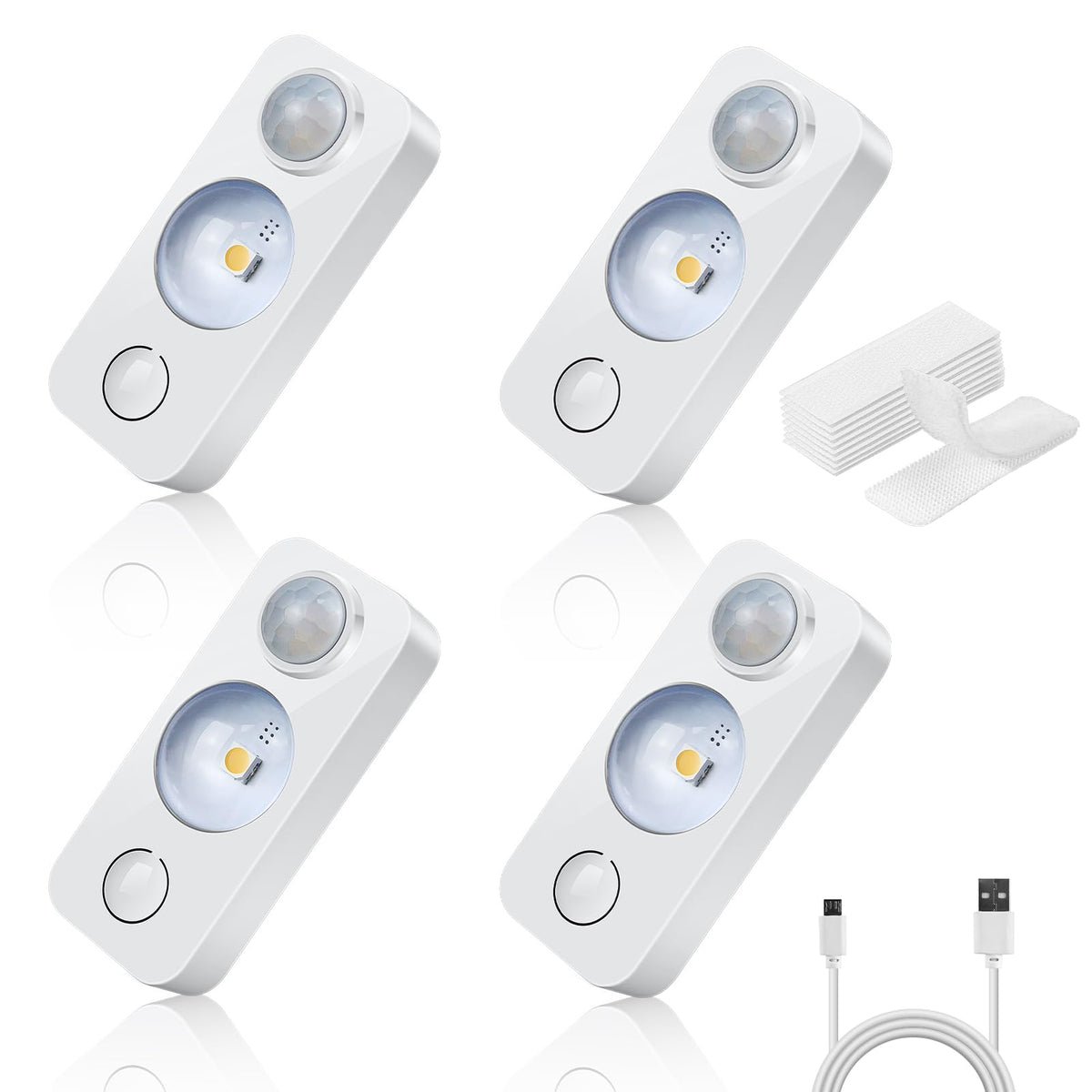NIEGNOWOO LED motion sensor puck light mounted on a cabinet for hands-free illumination.