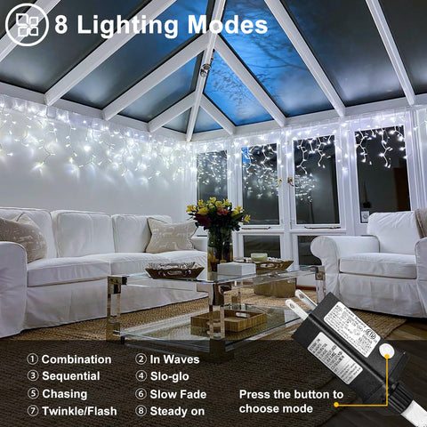 Nielfoi plug-in outdoor Christmas lights for easy setup