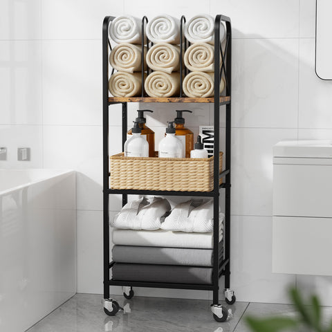 niffgaff free-standing towel rack side view for easy repositioning