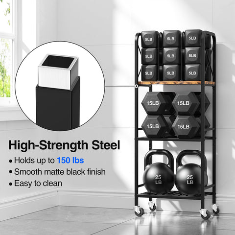 niffgaff wheel-based rack with two locks for stable placement