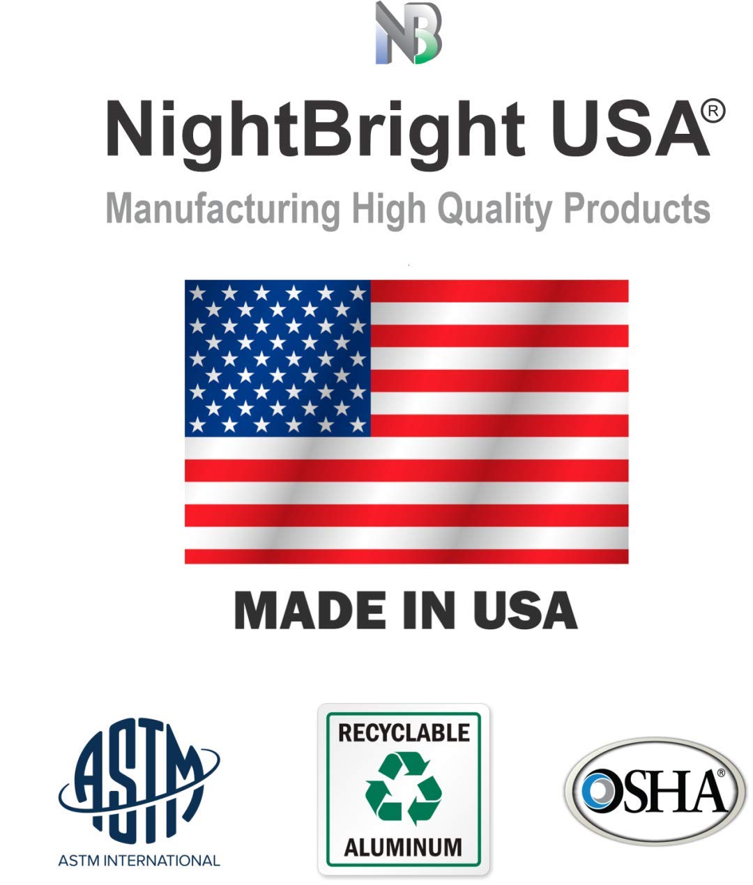 NightBright USA frameless red exit sign with high visibility