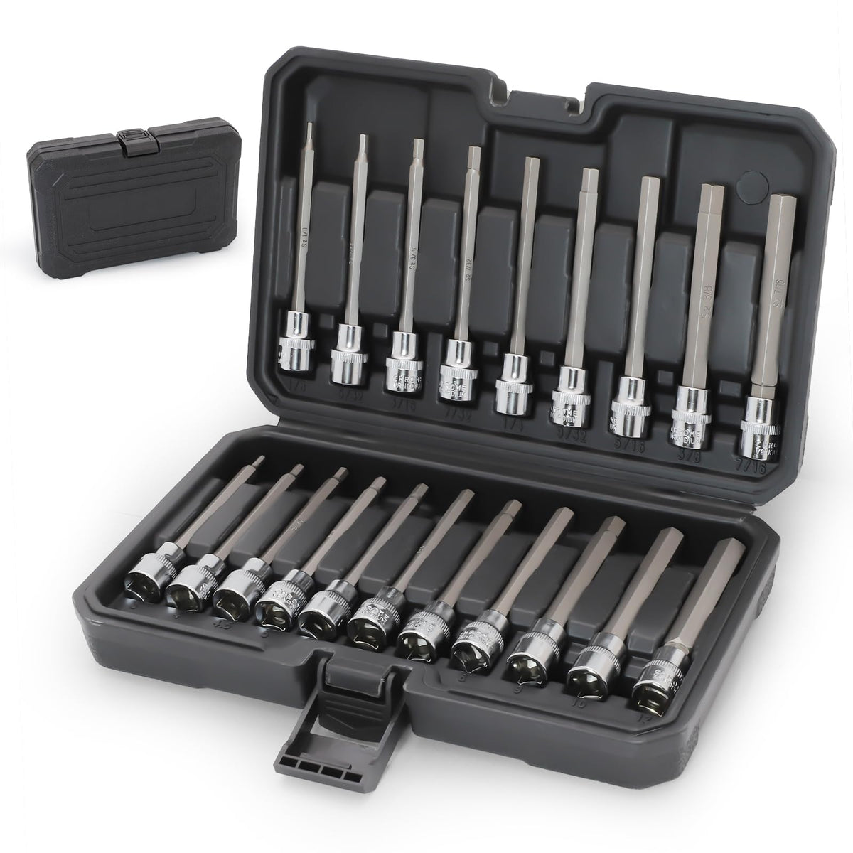 NIKI MOTORSPORTS extra-long hex sockets provide deep reach for hard-to-reach bolts.