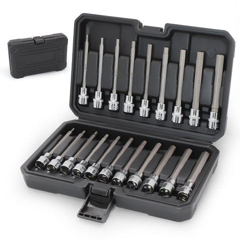 NIKI MOTORSPORTS extra-long hex sockets provide deep reach for hard-to-reach bolts.