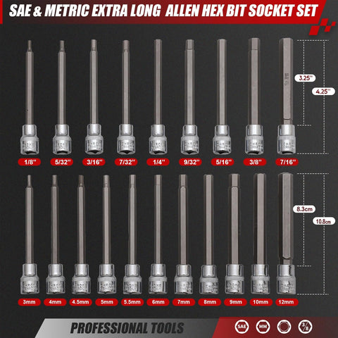 NIKI MOTORSPORTS 3/8 inch drive with metric and SAE sizes for versatile projects.