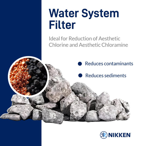 Nikken Aqua Pour Gravity Deluxe stones supporting mineral rebalancing in home filtration