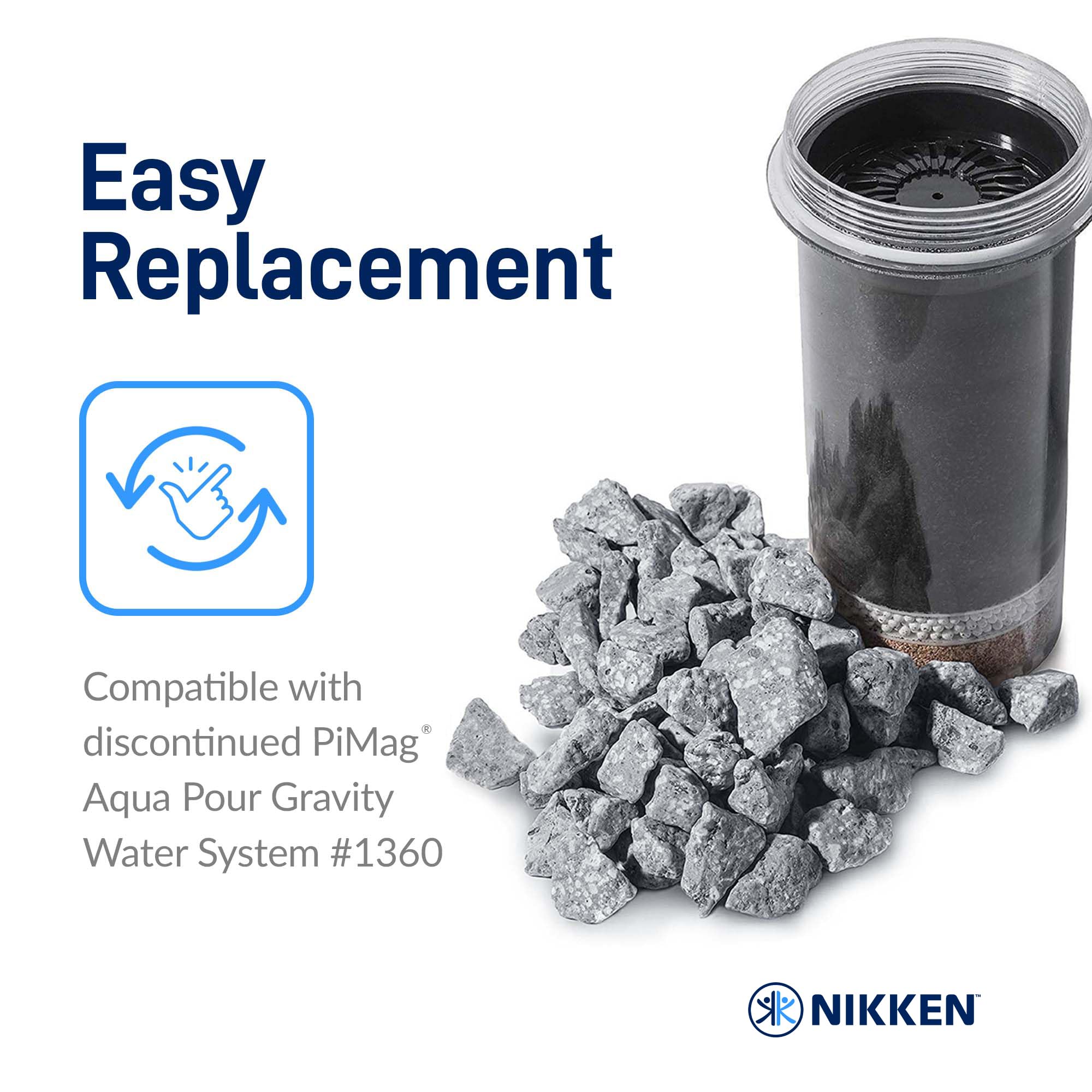 Nikken Aqua Pour stones replacement ensures annual maintenance and sustained Pi water quality