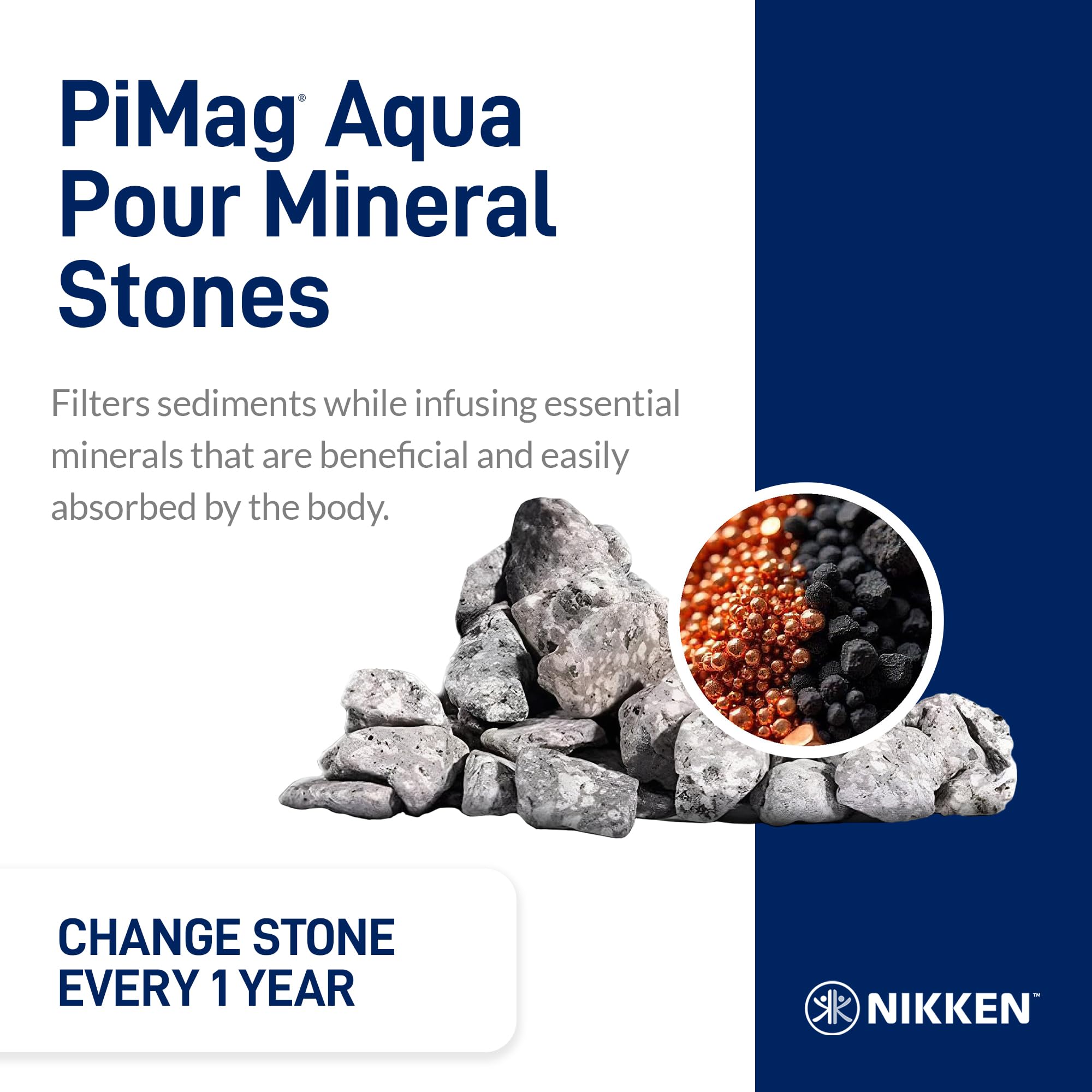 Nikken PiMag Aqua Pour system 1360 replacement stones enabling consistent filtration performance