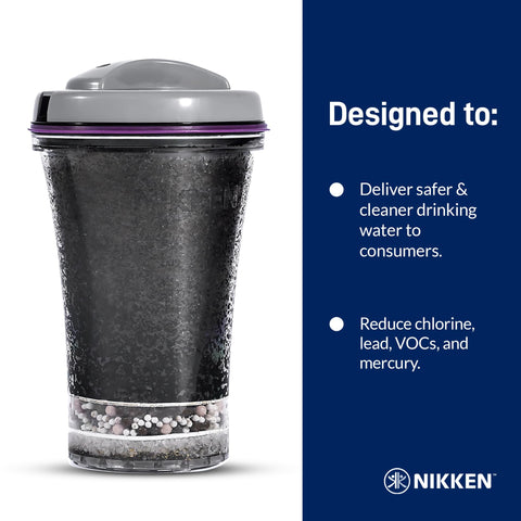 Nikken PiMag Waterfall cartridge promotes balanced pH for smoother water