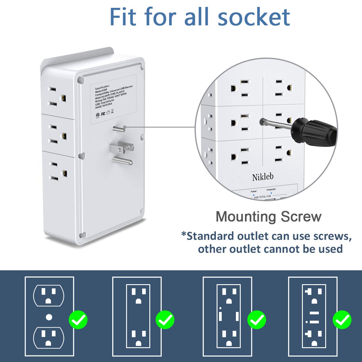 Nikleb 1080J surge protection guards devices against power spikes.