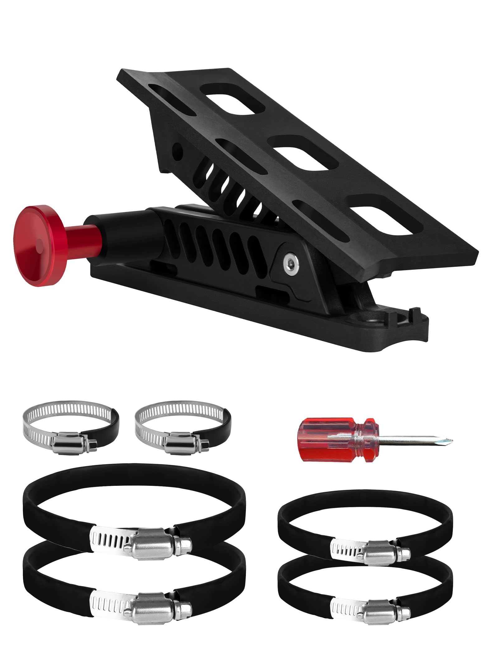 Nilkatss adjustable fire extinguisher mount on Jeep roll bar for quick access