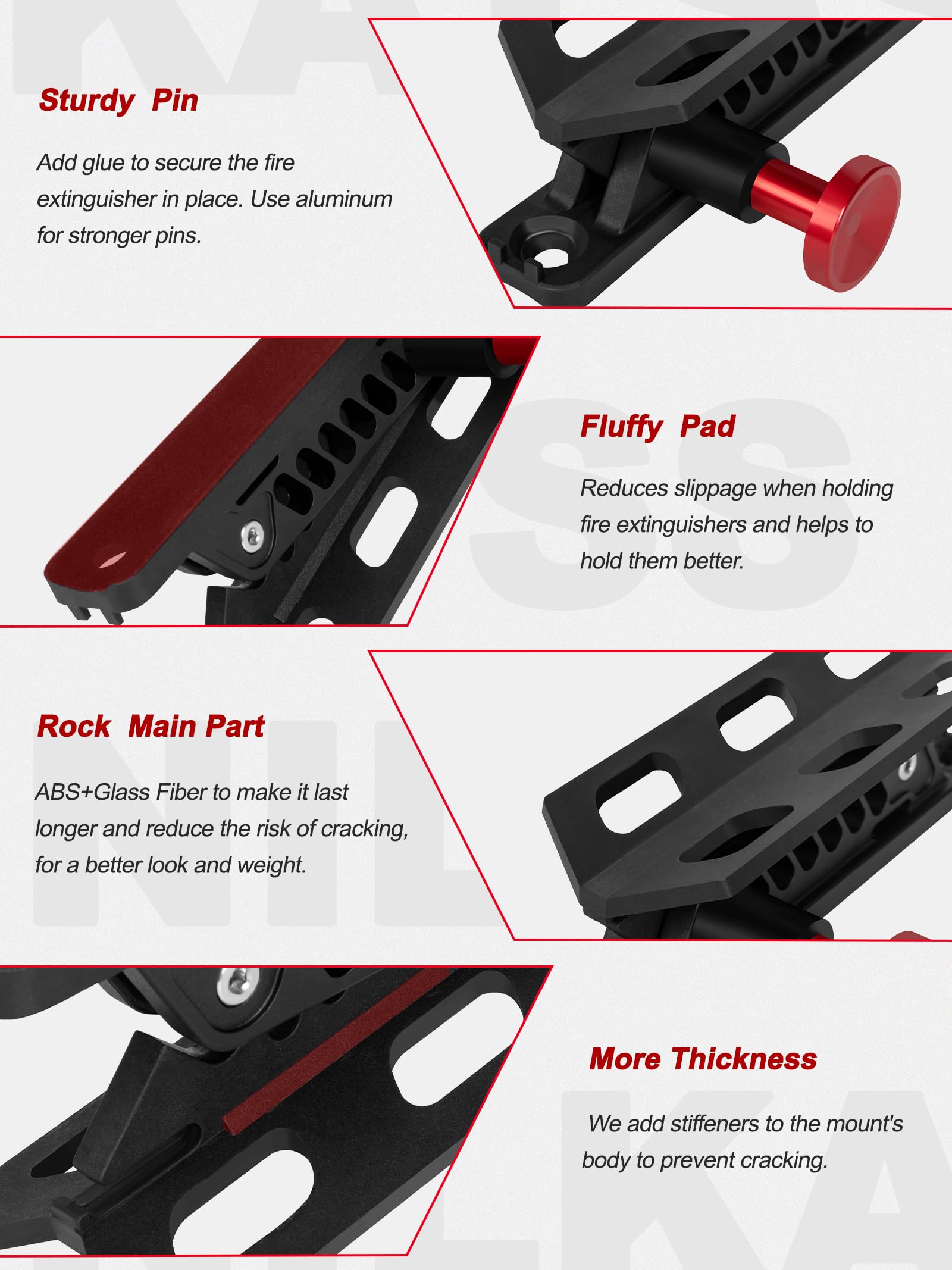 Nilkatss durable mount made of glass fiber and nylon for rugged use
