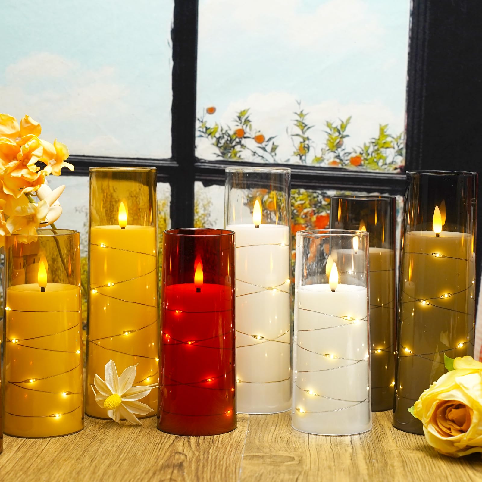 Nimiko acrylic LED pillar candles offer safe, decorative glow for homes.