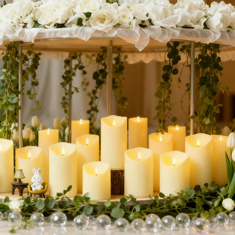 Nimiko ivory set of 24 candles for versatile decor