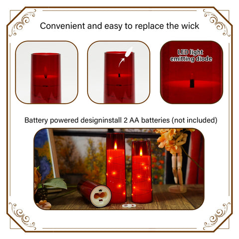 Nimiko LED candles with remote control provide effortless mood lighting.