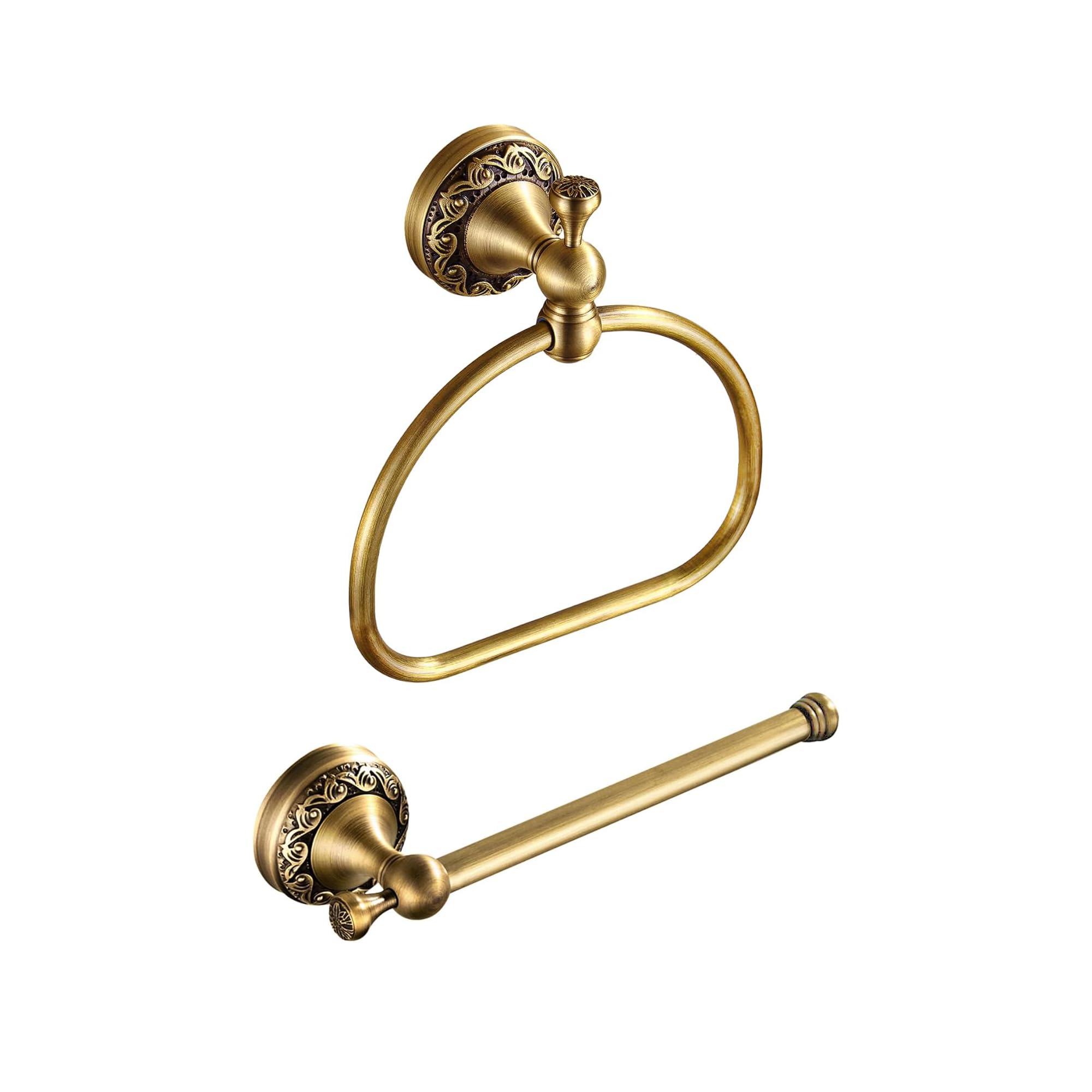 NIMURY antique toilet paper holder mounted on wall for timeless bathroom style.