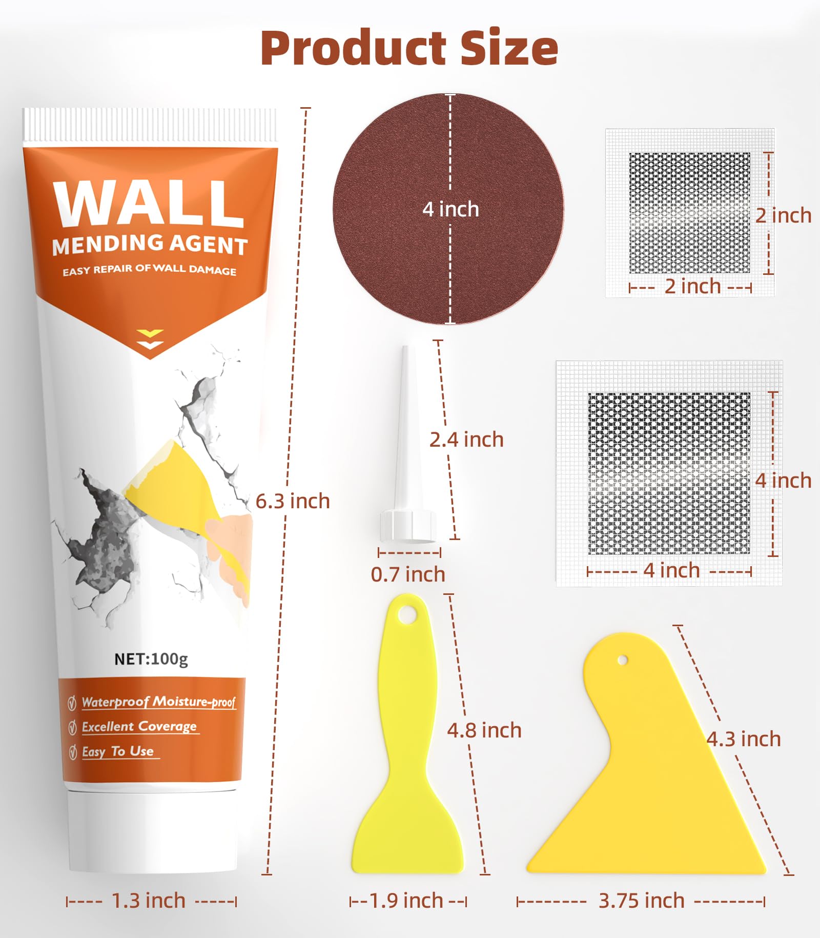 NINGOO Spackle Wall Repair Kit used on ceiling for repair versatility