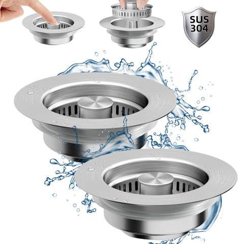 NinjaTiger 3-in-1 sink strainer in action, promoting efficient draining and filtration.