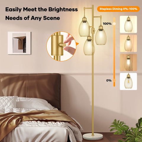 Nintiue three 800 lm LED bulbs included for bright, steady illumination.
