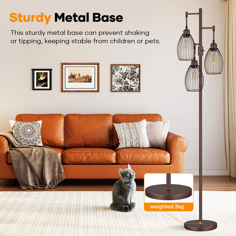 Nintiue three 800lm LED bulbs included for bright, steady light