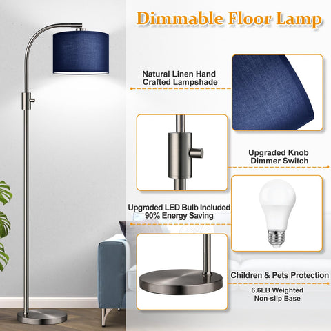 Nintiue 1200-lumen bulb included delivers bright, even illumination for study