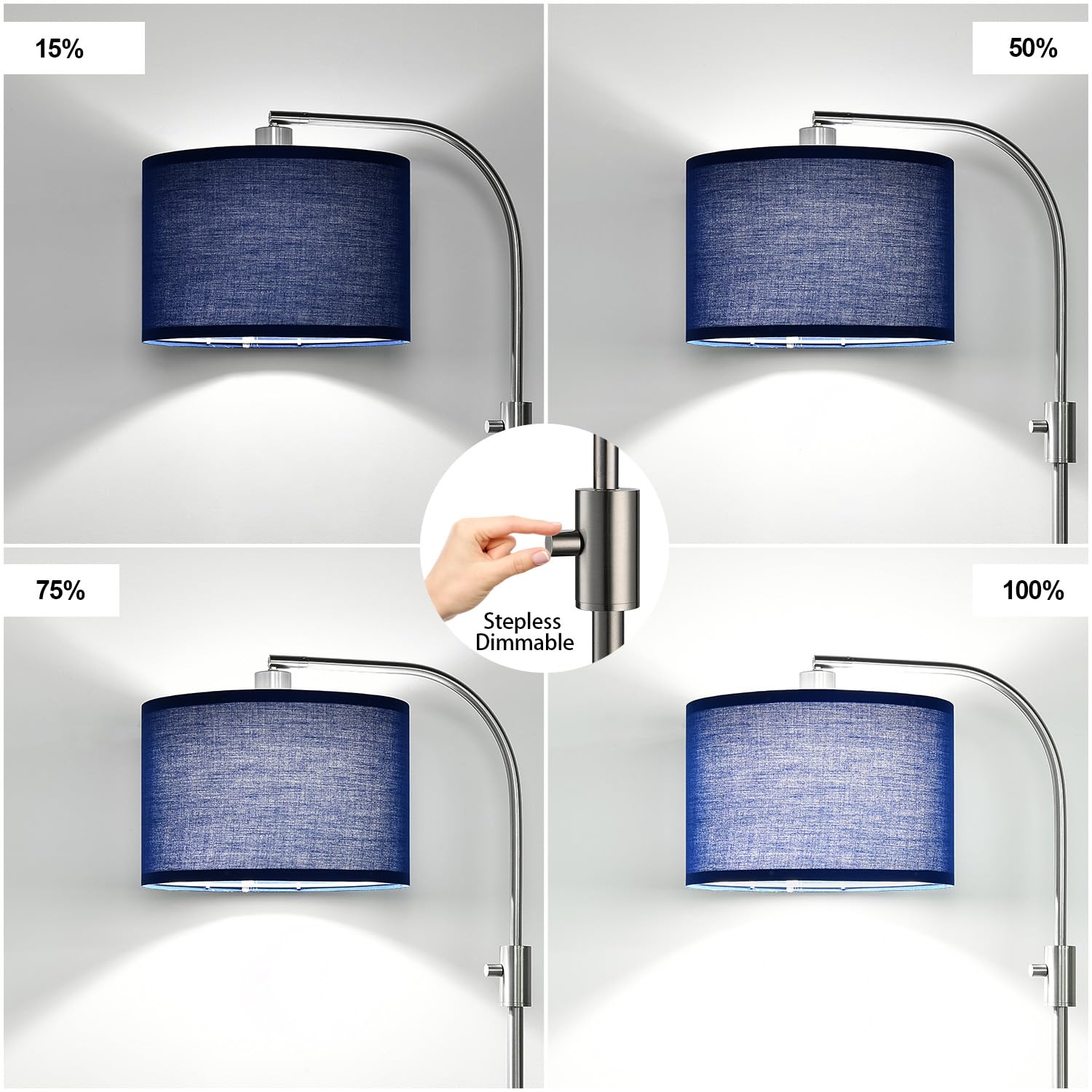Nintiue dimming knob close-up demonstrates seamless brightness control
