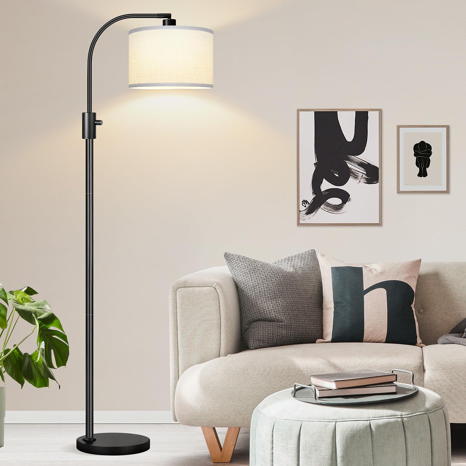 Nintiue standing lamp beside a reading chair for focused light