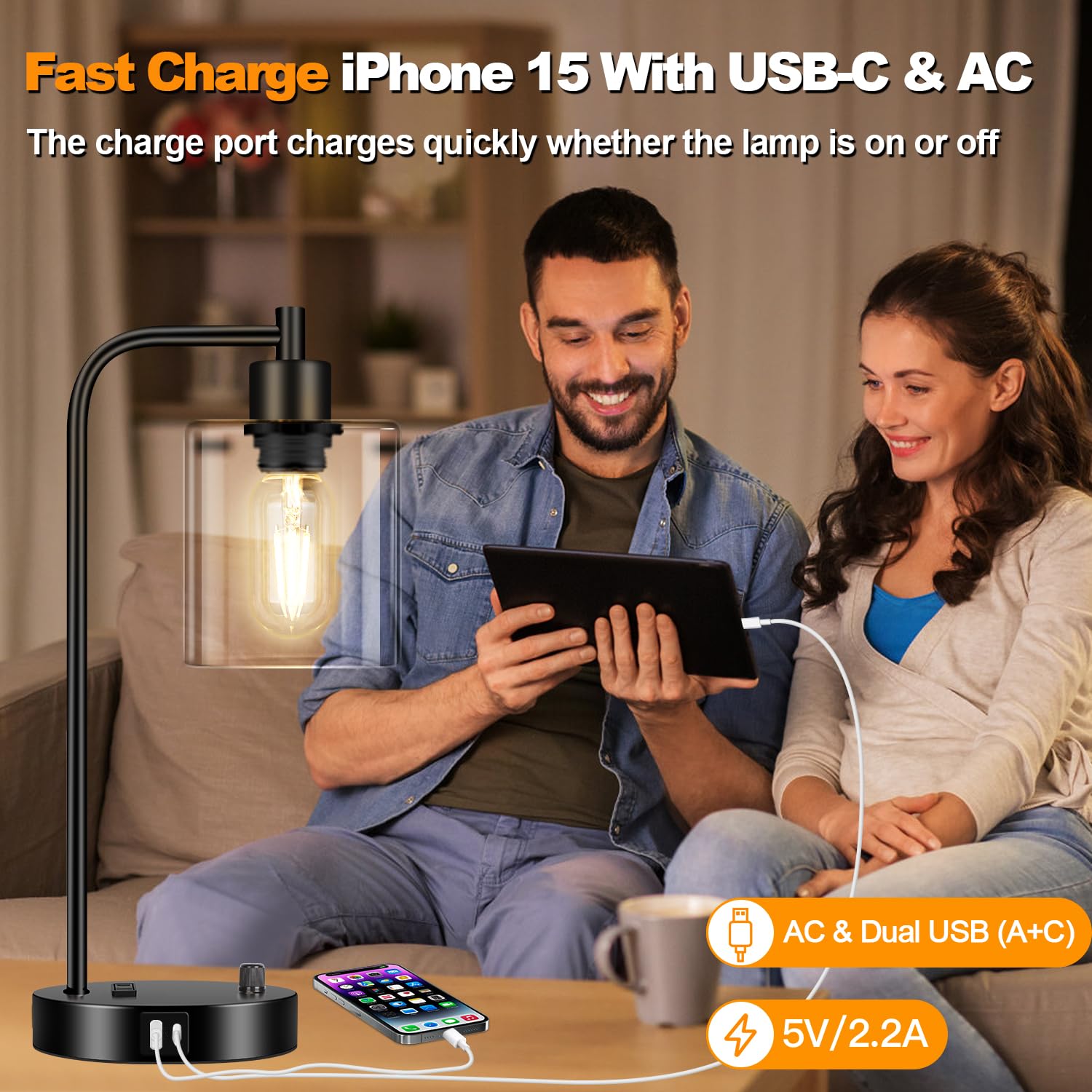 Nintiue lamp includes a 5.3 ft cord for flexible placement.