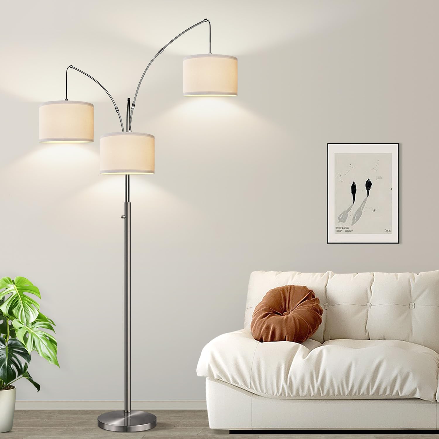 Nintiue floor lamp arms rotate 360 degrees for flexible lighting