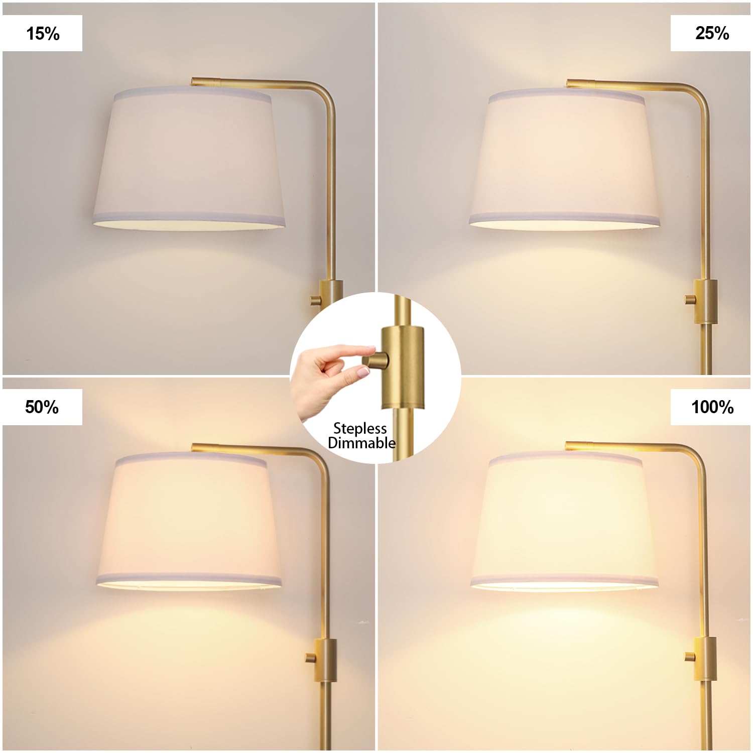 Nintiue sturdy base floor lamp for stable placement in living spaces