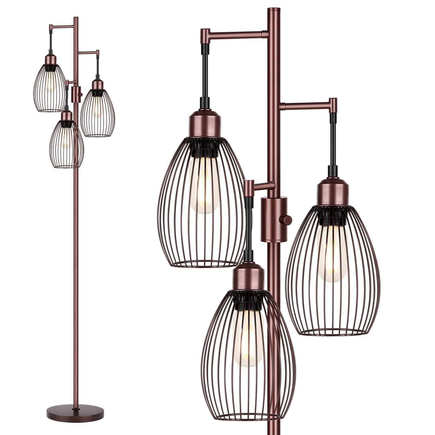 Nintiue dimmable floor lamp base showcases stable, 70-inch height for tall room lighting