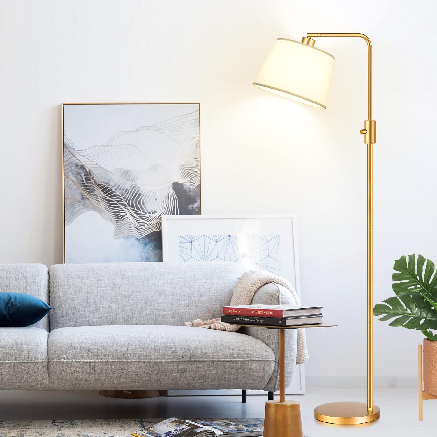 Nintiue floor lamp includes 1000 lumen LED bulb for bright tasks