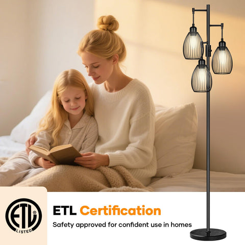 Nintiue ready-to-use lighting with three bulbs right out of the box.
