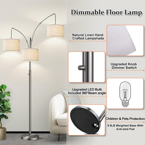 Nintiue modern floor lamp in living room setup