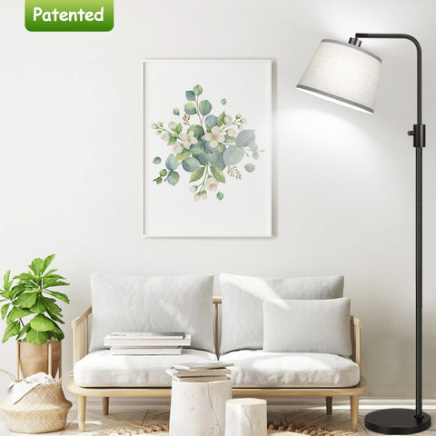 Nintiue floor lamp head rotates horizontally for flexible lighting
